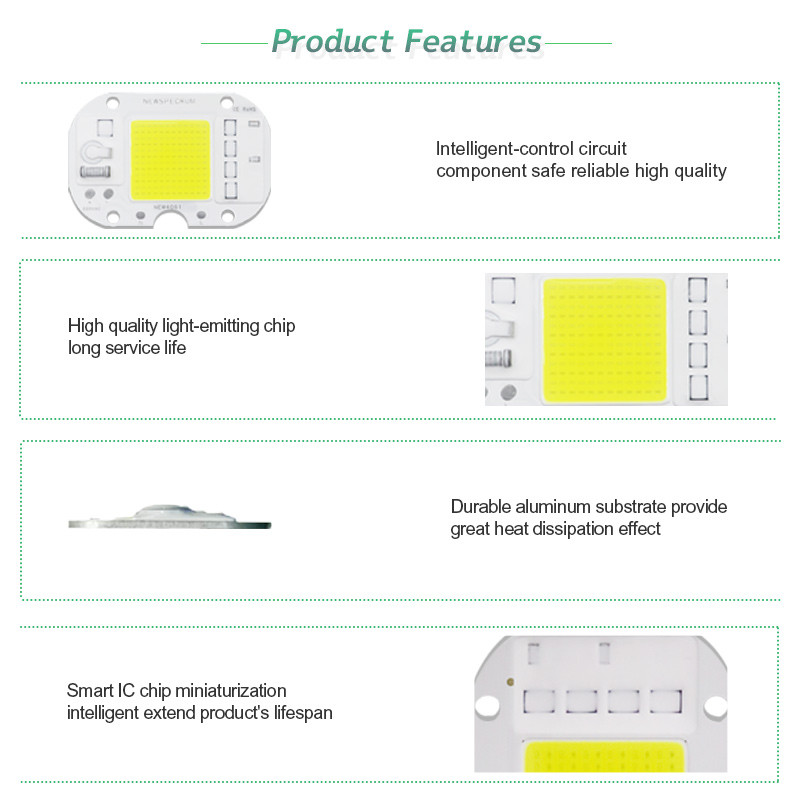 50W 220v Cob Led Module 3000k 20W 30W Solderless For Grow Light/