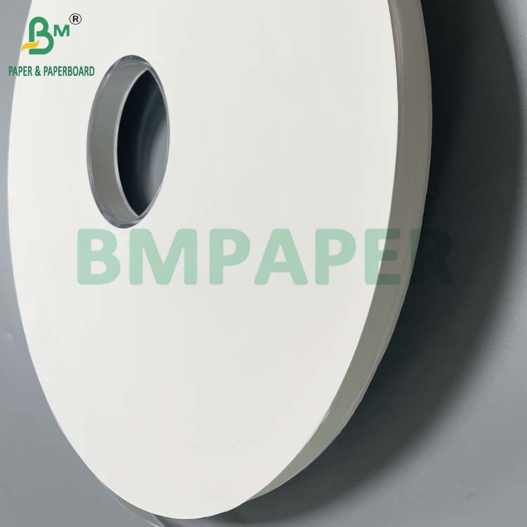 34mm x 6000m White MG Paper Roll 25g 26g For Wrapping Plastic Straws