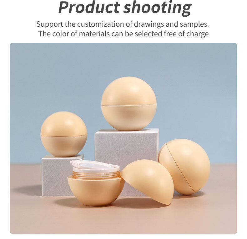 50g Egg Shaped Plastic Baby Cream Container for Skincare Products ABS Material