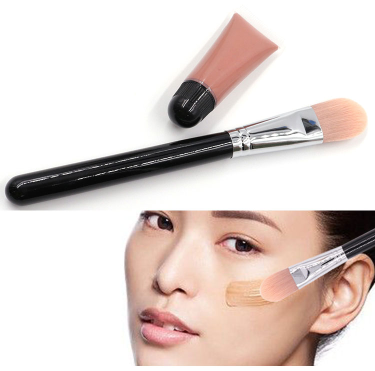 Single Foundation Eye Makeup Brush Set Acrylic Handle MSDS Standard