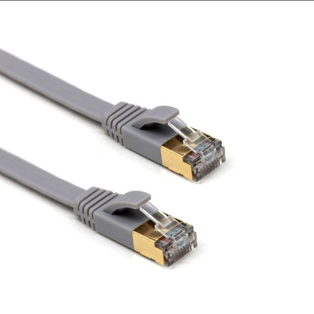 High Speed Flat 8P8C SSTP SFTP FFTP 24AWG Cat7 Patch Cord
