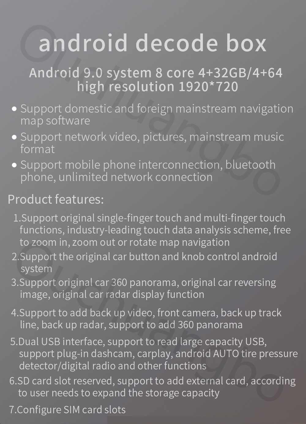 Ouchuangbo android car audio video interface upgrade original car screen for Porsche Macan 2018 -2020 android 9.0 OS
