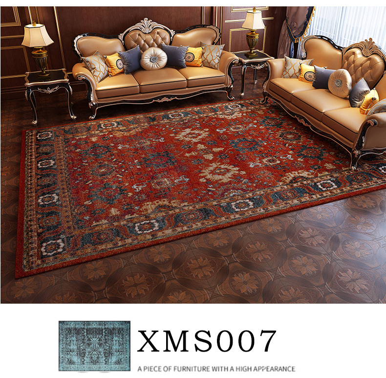 Custom Large Carpet Distressed Design BNon-Shedding Easy Care Mat Animal Print Style