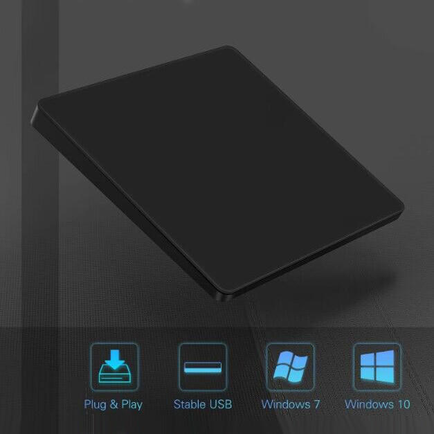 Standalone USB Touchpad Super Slim High Sensitive Ergonomic Tilt Design