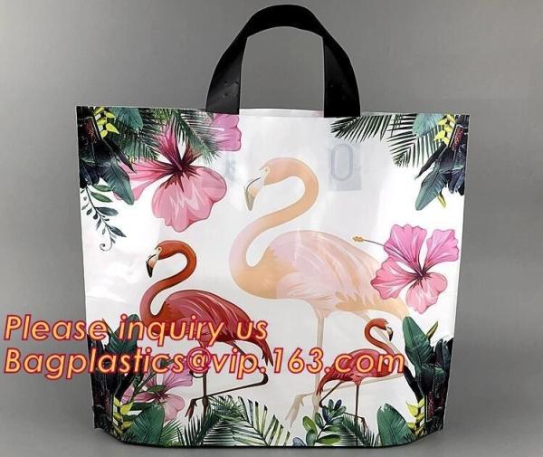 100% Biodegradable fashionable leopard printed soft loop plastic bag,Custom