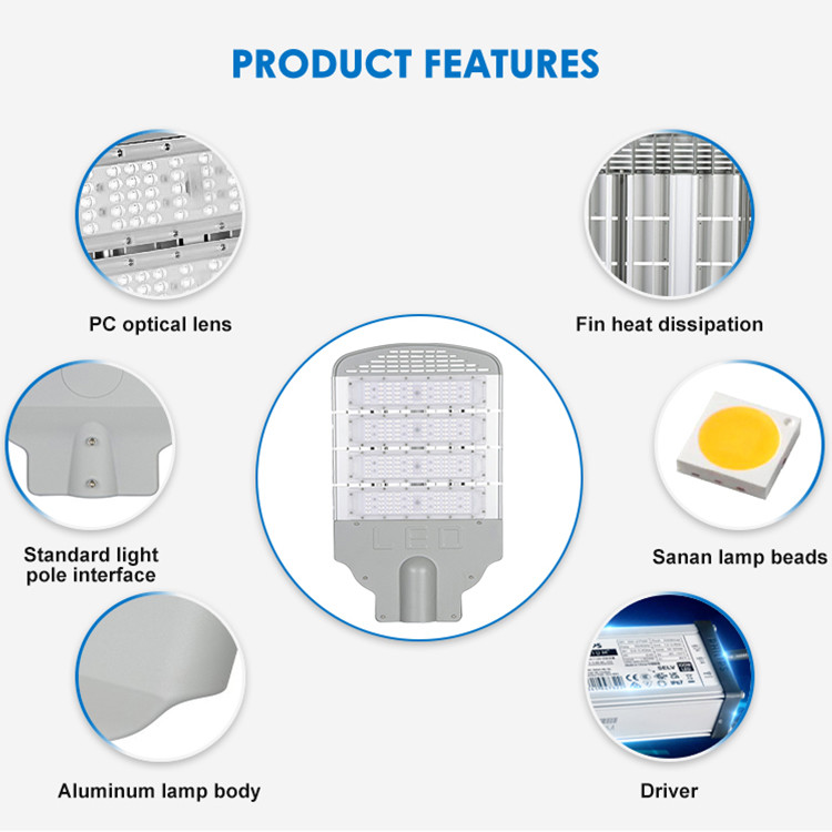 SMD3030 Garden Road Highway LED Street Light High Transmittance