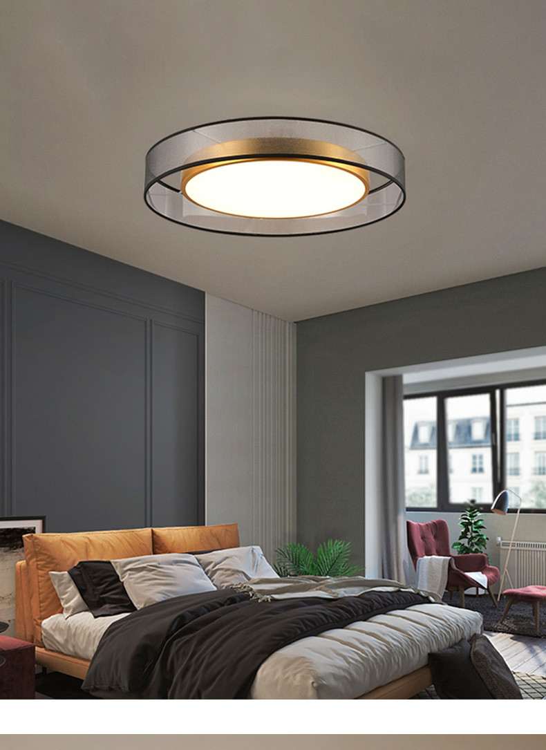 LED Ceiling Light All Copper Living Room Light Nordic Simple Room Round gold chandelier(WH-MA-188)
