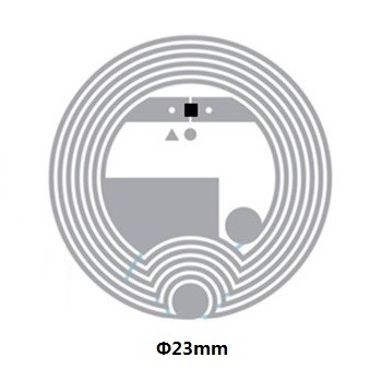PET Material Dry HF RFID Inlay 13.56MHz RFID Label Tag 40x40mm 22x35mm