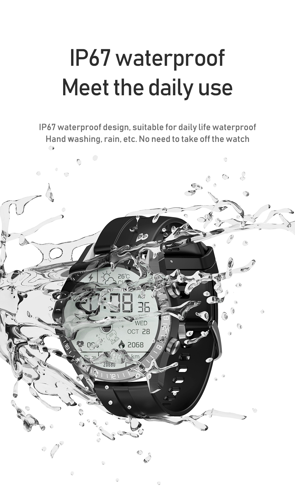 Smart Fitness IP67 Full Touch Smartwatch Customized Electronic Gifts