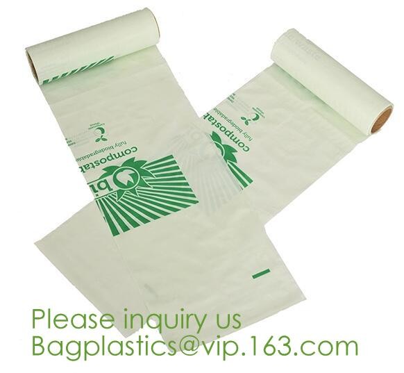 Eco friendly Compostable Biodegradable commercial bags,100% Environment Friendly Compostable Cornstarch Garbage Bags pac