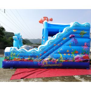 Water - Proof Tarpaulin EN71 Inflatable Bouncer Slide
