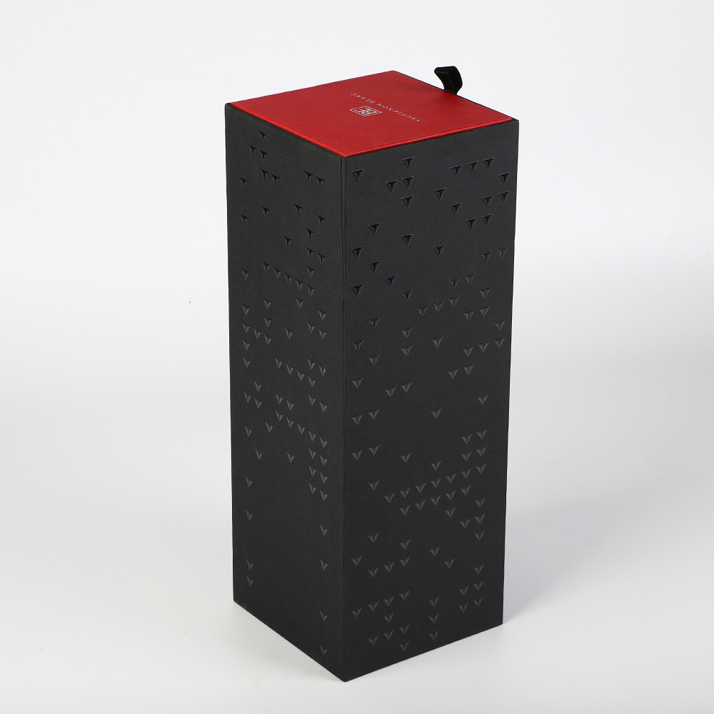 Rigid Folding Cardboard Red Wine Bottle Gift Box Whisky Gin Packaging Box