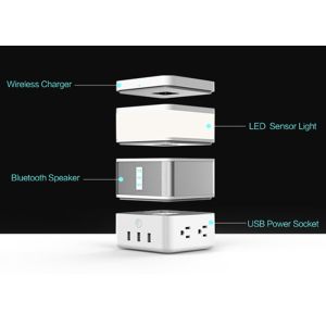 Qi Universal Wireless Charger Touch Lamp Bluetooth Speaker Gesture Sensing Lamp