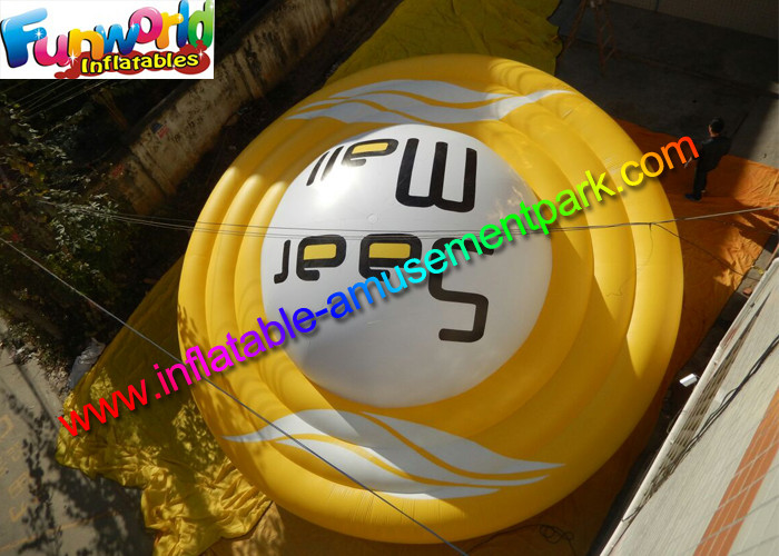 Advertising Inflatables UFO Helium Balloon With LED Lighting Decoration