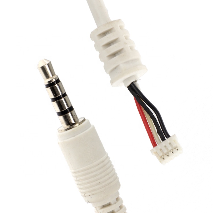 Custom White 3.5mm TRRS Audio DC Jack to JST Connector 2.0mm 2.54mm Pitch Assembly Cable