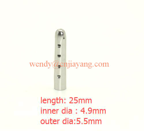 jiayang silver plating 25mm 4 dots metal aglet end caps tips