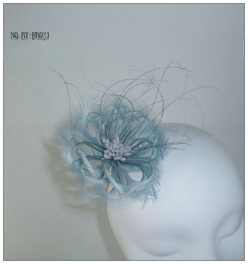 EMS Shipping Spiky Biot Feather Flower Mount with Wire Accessory