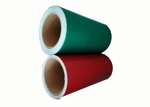 Traffic Sign Red Reflective Sheet Self Adhesive Polyester Waterproof Red Green