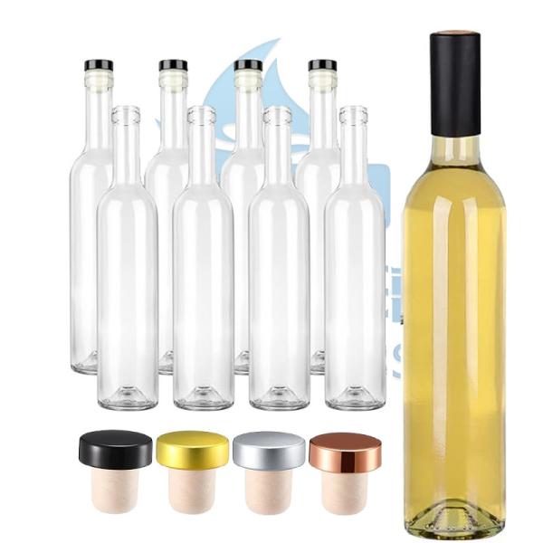 300mL 350mL 750mL Custom Wine Liquor Glass Bottle with Cap Super Flint Glass Hot