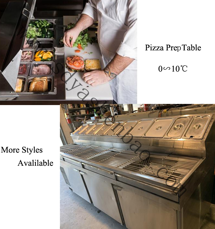 210W SS304 Commercial Worktop Freezer , Stable Under Counter Cooler Commercial