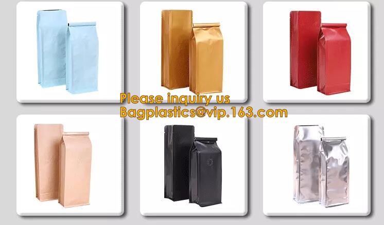 polypropylene Crystal Clear Cello Bags flat square block bottom opp bag,candy opp square bottom cello bag bagease packag