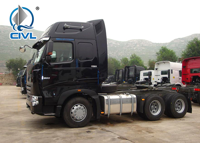 SINOTRUK HOWO A7 6 X 4 Tractor Truck , New Prime Mover Truck for Sale , Wild Black color