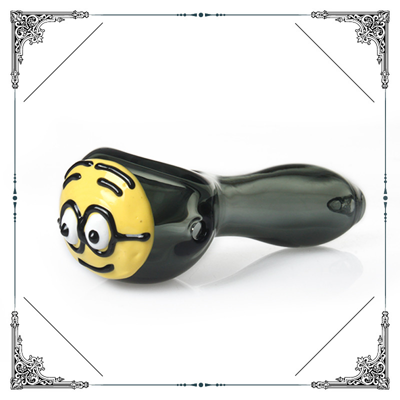 Smoking Hand Blown Glass Pipe 4 Inches Length For Pocket Tobacco Hookah