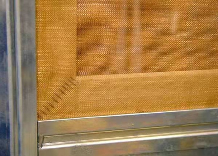 Square Hole Brass Window Screen / 0.15-0.5mm Copper Insect Screen