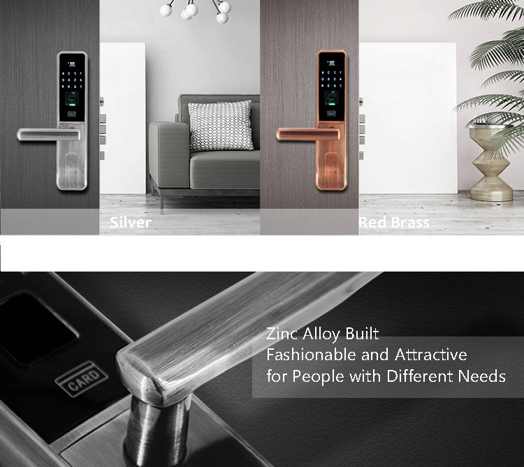 Intelligent Digital Front Door Lock , Touch Screen Password Automated Door Lock