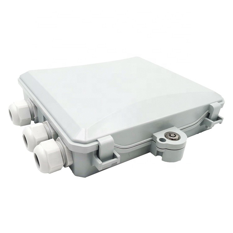 Wall Mounted Fiber Optic Distribution Box 1x8 PLC Splitter