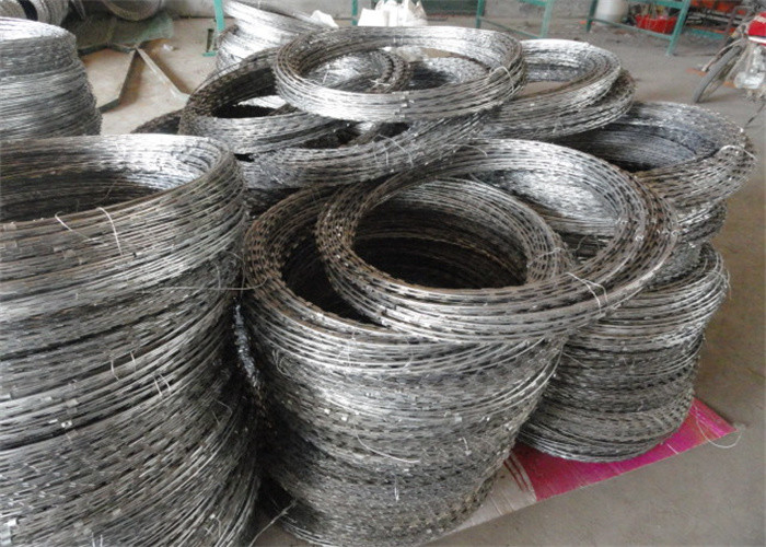 Flat Wrap Welded Razor Wire Mesh Double Coil Concertina High Security Galvanize