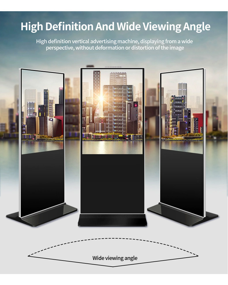 49" Floor Standing Digital Signage 8GB/16GB/32GB Storage Optional LCD Touch Totem