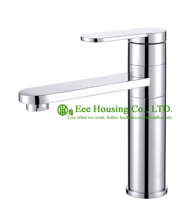 brass single-hole basin mixer,bathroom faucet,chrome finished,bathroom accessories
