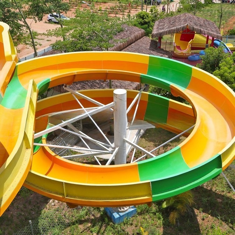 Large Skin Raft Spiral Water Tube Slide for Aqua Park