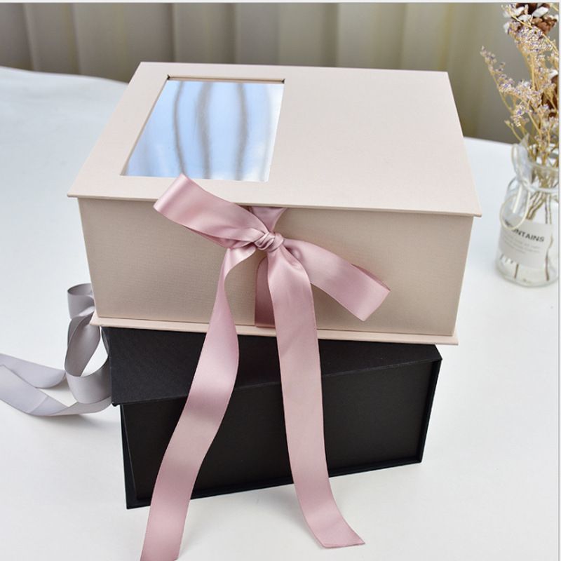 China Wholesale Custom Luxury Large Big Gift Box, Magnetic Paper Ribbon Closure Foldable Packaging Gift Box