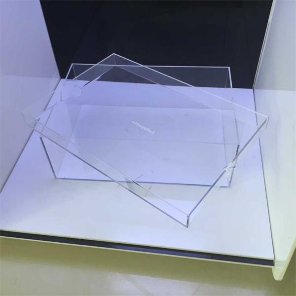 Good quality clear acrylic shoe box acrylic display case