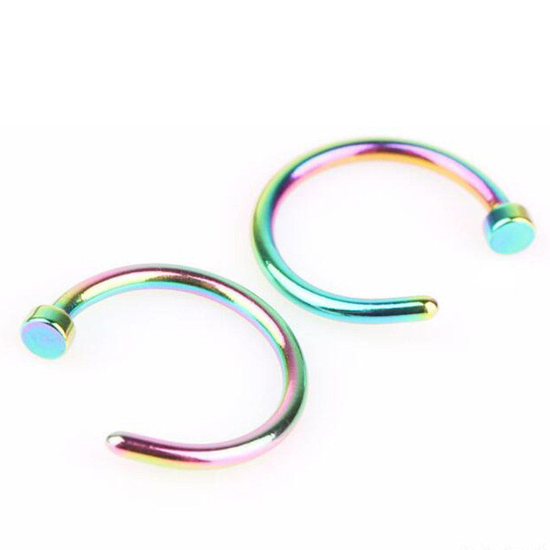 Fake Septum Medical Titanium Nose Ring Silver Gold Body Clip Hoop For Women Septum Piercing Clip Jewelry Gift