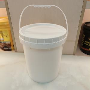 China High Stackability Plain White 5 Gallon Bucket With Lid Bpa Free on sale