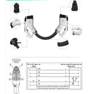 125a Ccs2 Dc Quick Ac In One Ccs To Combo2 Adapter DC Fast Charger Connector