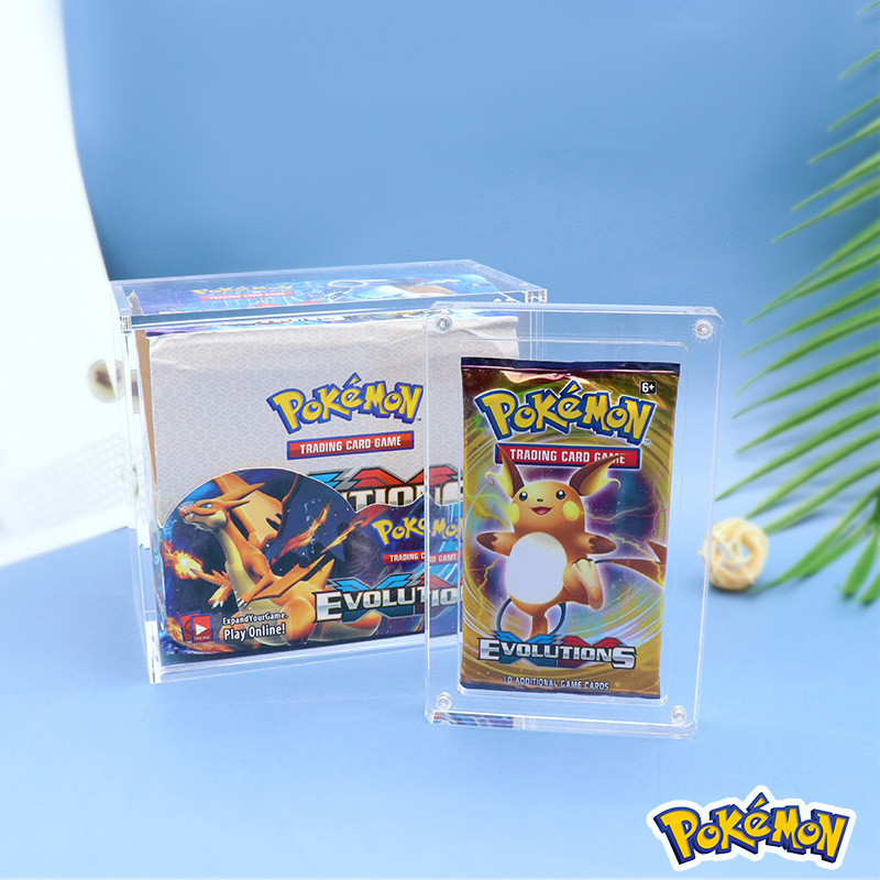 Custom Acrylic Magnetic Box Game Card Collection Storage Box Acrylic Display Case for Pokémon Cards