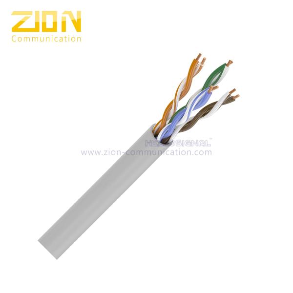 Solid 0.50mm Copper Conductor Plenum PVC Jacket Cat5e Network Cable CPR