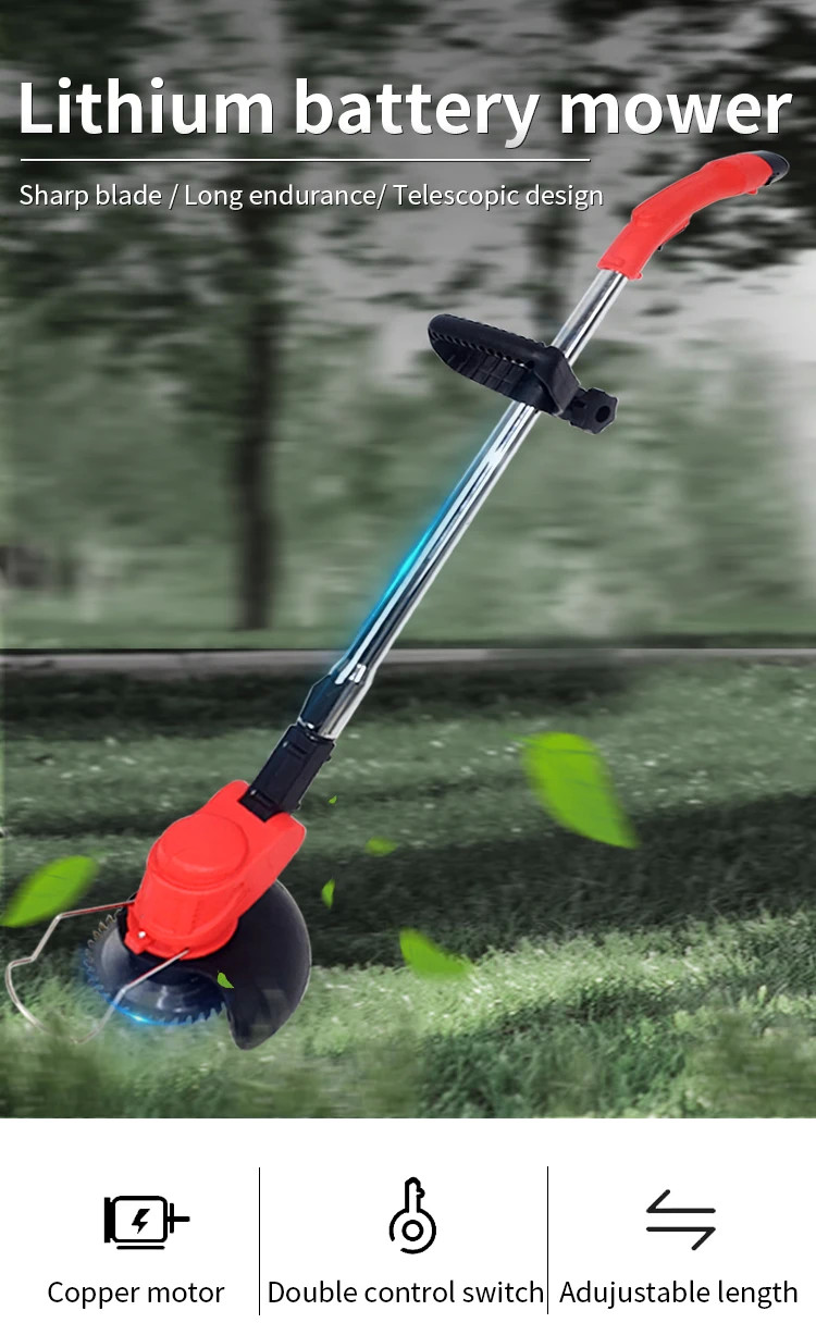 9000rpm/min Crop Collection Lithium Battery Electric Lawn Mower Nose Can Be Adjusted To Efficiently Clean Up Corner Weed