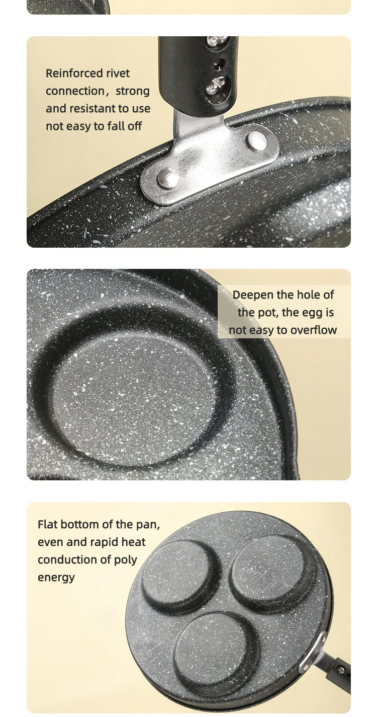 Multiple Styles Egg Frying Pan Four-cup Egg Pan Medical Stone Non-stick Frying Pan