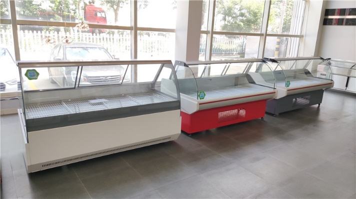 Sliding Door Ice Cream Showcase Freezer Direct Cooling 10 Trays 6 Barrels