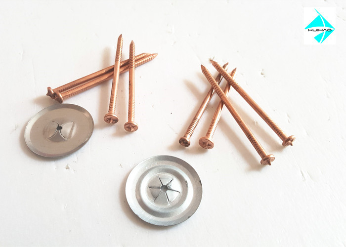 Insulation Fastener Capacitor Discharge CD Stud Welding Pins With Copper Plated