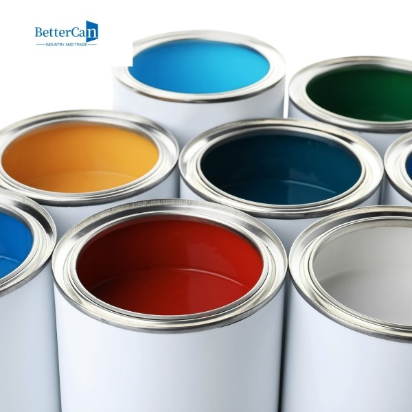 1 Gallon Car Paint Tin Round Tinplate Material With Lever Lid