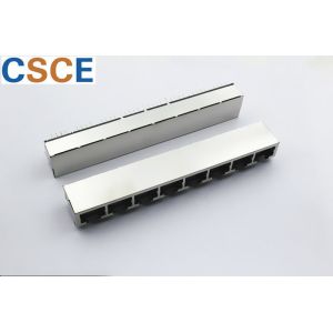 1 * 8 Ports 10 Pin RJ45 Connector , Multiple RJ45 Modular Jack Sockets 100 Base