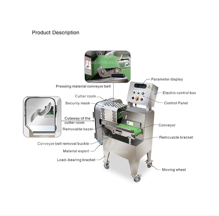 1200KG/H Vegetable Processing Machine Agricultural Automatic Fruit Cutter
