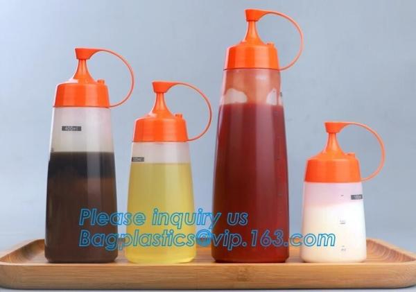 Food grade LDPE soft squeeze chili hot tomato sauce ketchup plastic bottles,16oz