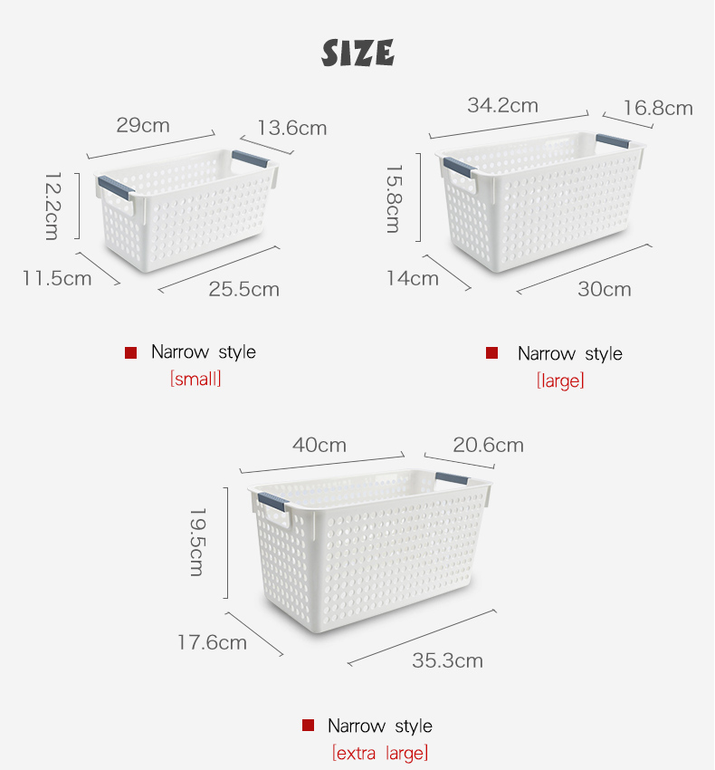 Multifunction Sterilite Deep Ultra Basket 34*16.8 Mesh Plastic Storage Basket